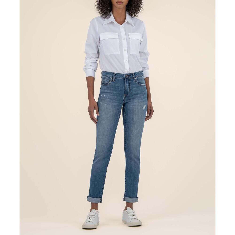 Kut from the Kloth Catherine Mid Rise Boyfriend Size 1212 / Voice W/Medium Base